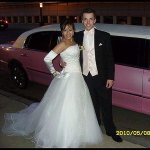 White wedding dress size 2